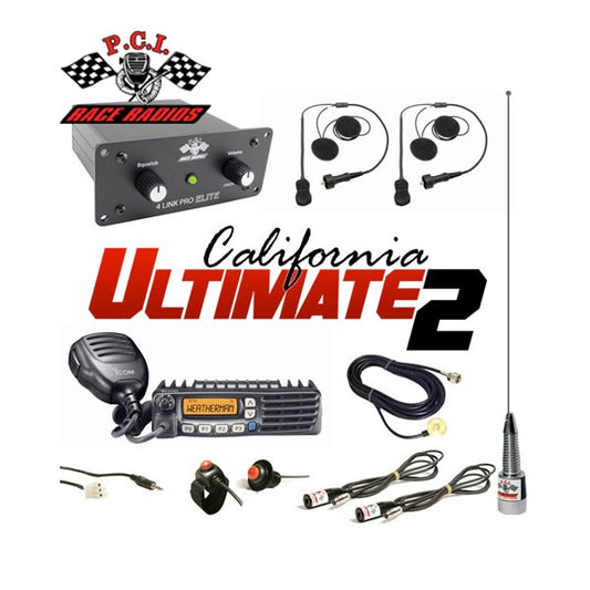 PCI Race Radios California Ultimate 2 Seat Package Radio/Intercom w/Helmet Kits